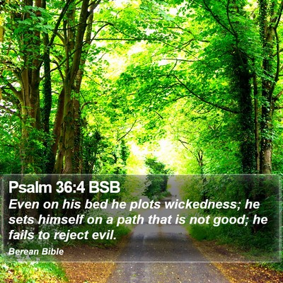 Psalm 36:4 BSB Bible Verse Image