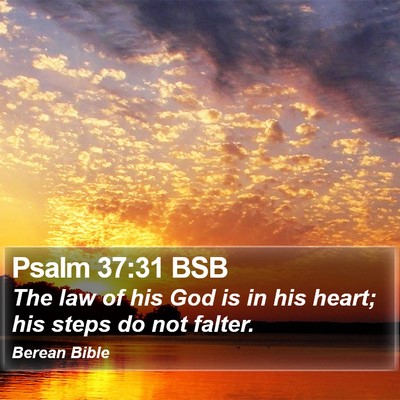 Psalm 37:31 BSB Bible Verse Image