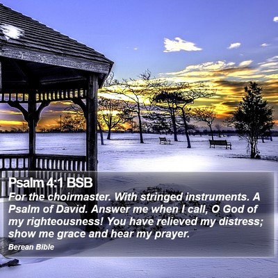 Psalm 4:1 BSB Bible Verse Image