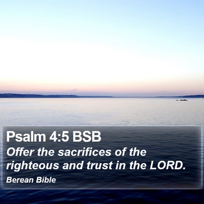 Psalm 4:5 BSB Bible Verse Image