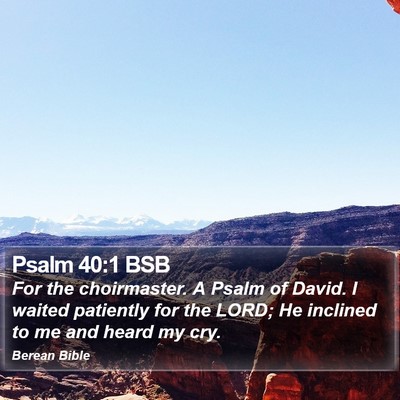 Psalm 40:1 BSB Bible Verse Image