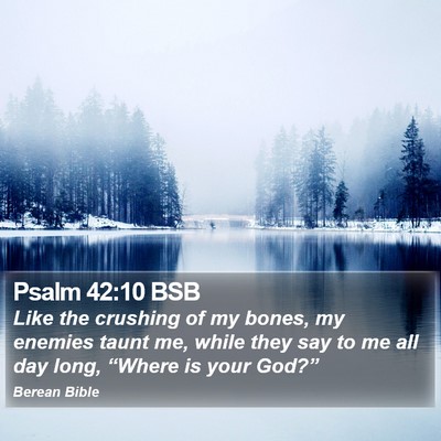 Psalm 42:10 BSB Bible Verse Image
