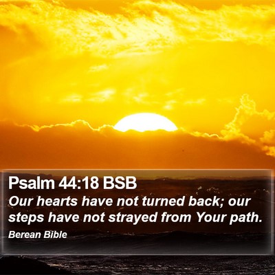 Psalm 44:18 BSB Bible Verse Image