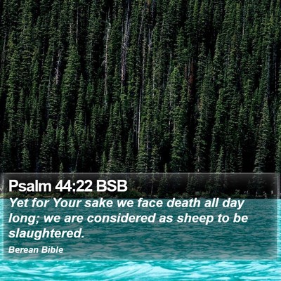Psalm 44:22 BSB Bible Verse Image