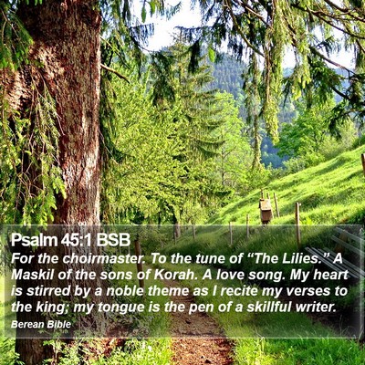Psalm 45:1 BSB Bible Verse Image
