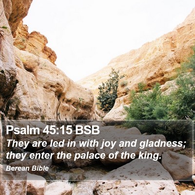 Psalm 45:15 BSB Bible Verse Image