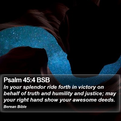 Psalm 45:4 BSB Bible Verse Image