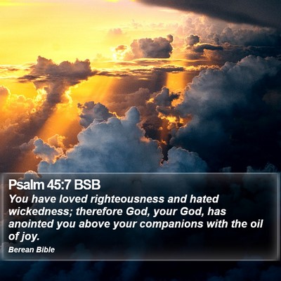Psalm 45:7 BSB Bible Verse Image