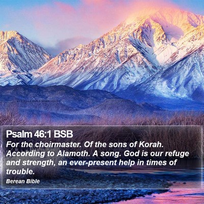 Psalm 46:1 BSB Bible Verse Image