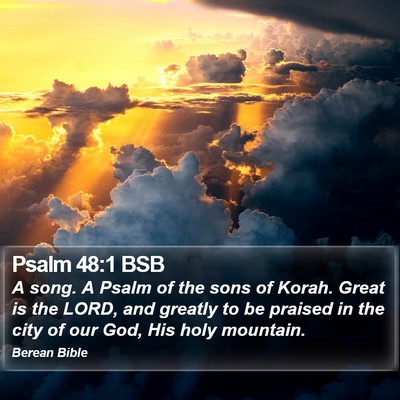 Psalm 48:1 BSB Bible Verse Image