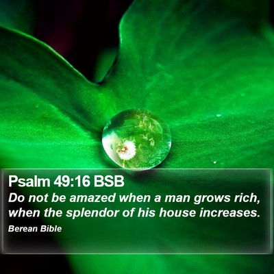 Psalm 49:16 BSB Bible Verse Image
