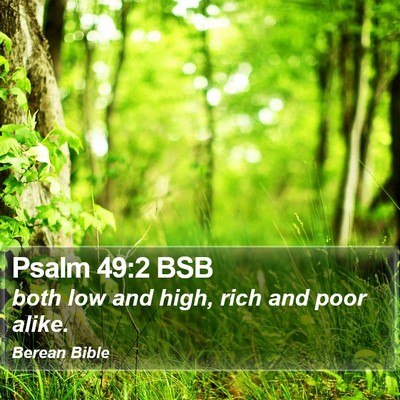 Psalm 49:2 BSB Bible Verse Image