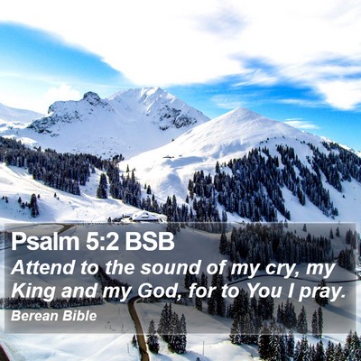 Psalm 5:2 BSB Bible Verse Image