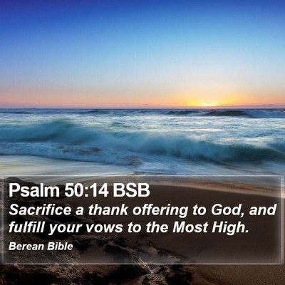 Psalm 50:14 BSB Bible Verse Image