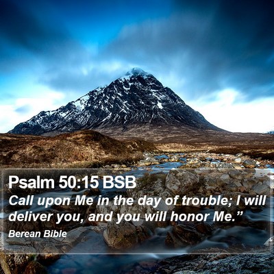 Psalm 50:15 BSB Bible Verse Image