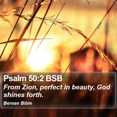 Psalm 50:2 BSB Bible Verse Image