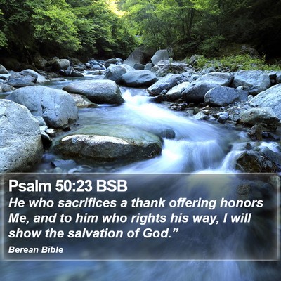 Psalm 50:23 BSB Bible Verse Image