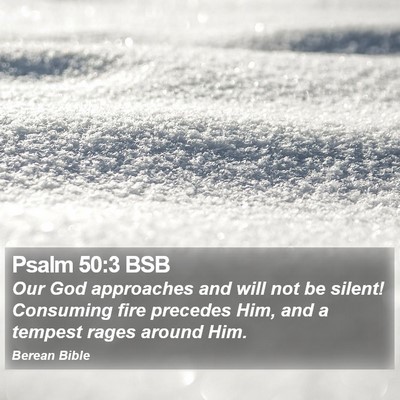 Psalm 50:3 BSB Bible Verse Image