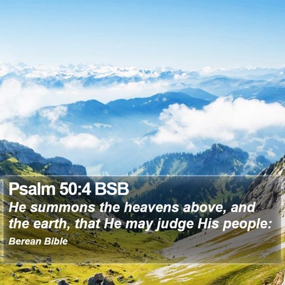 Psalm 50:4 BSB Bible Verse Image