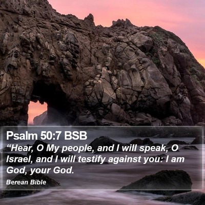 Psalm 50:7 BSB Bible Verse Image