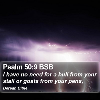 Psalm 50:9 BSB Bible Verse Image