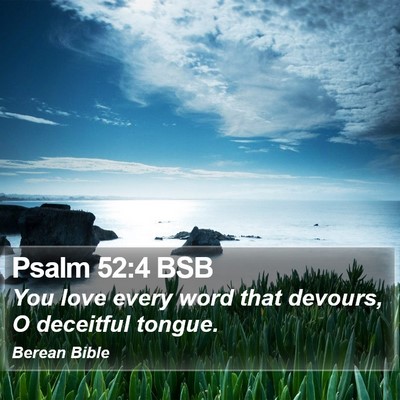 Psalm 52:4 BSB Bible Verse Image