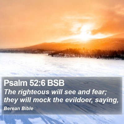 Psalm 52:6 BSB Bible Verse Image