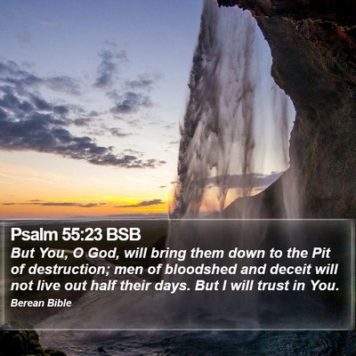 Psalm 55:23 BSB Bible Verse Image