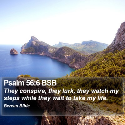Psalm 56:6 BSB Bible Verse Image
