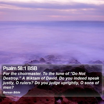 Psalm 58:1 BSB Bible Verse Image