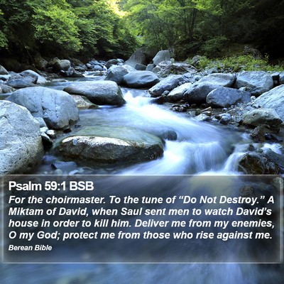 Psalm 59:1 BSB Bible Verse Image