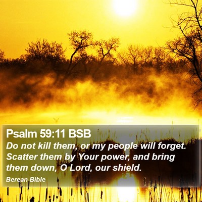 Psalm 59:11 BSB Bible Verse Image