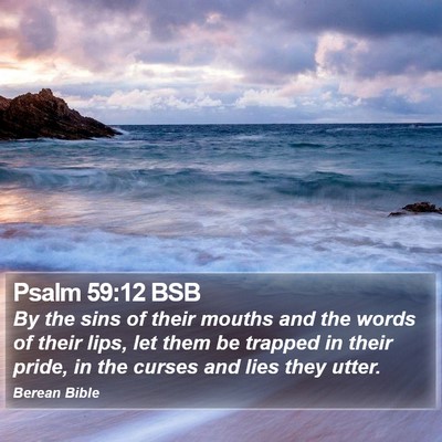 Psalm 59:12 BSB Bible Verse Image