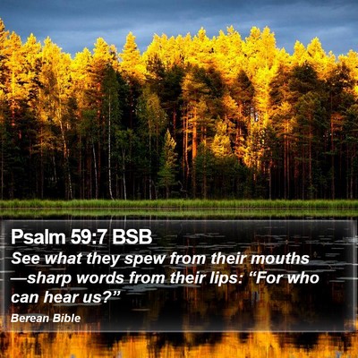 Psalm 59:7 BSB Bible Verse Image