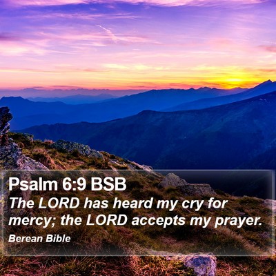 Psalm 6:9 BSB Bible Verse Image