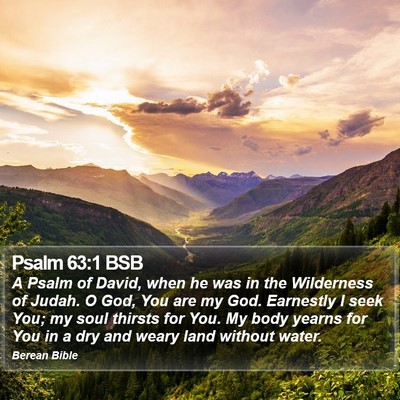 Psalm 63:1 BSB Bible Verse Image