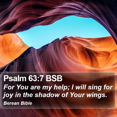 Psalm 63:7 BSB Bible Verse Image