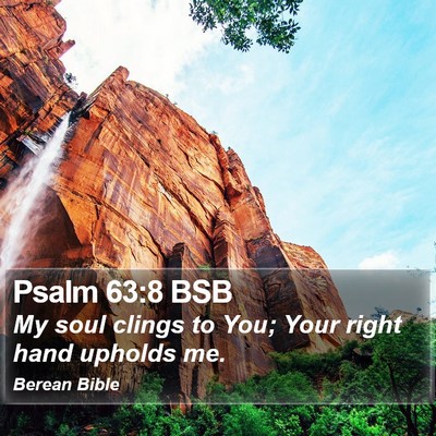 Psalm 63:8 BSB Bible Verse Image