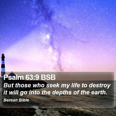 Psalm 63:9 BSB Bible Verse Image