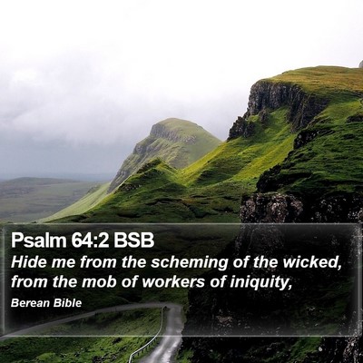 Psalm 64:2 BSB Bible Verse Image