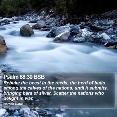 Psalm 68:30 BSB Bible Verse Image
