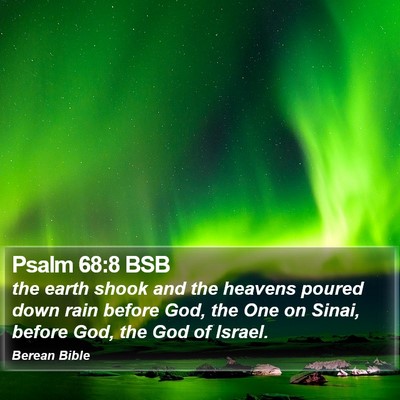 Psalm 68:8 BSB Bible Verse Image