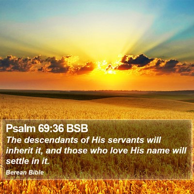 Psalm 69:36 BSB Bible Verse Image