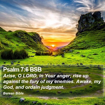 Psalm 7:6 BSB Bible Verse Image