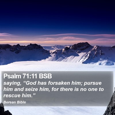 Psalm 71:11 BSB Bible Verse Image