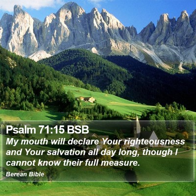 Psalm 71:15 BSB Bible Verse Image