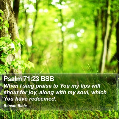 Psalm 71:23 BSB Bible Verse Image