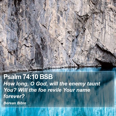 Psalm 74:10 BSB Bible Verse Image