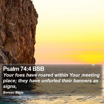 Psalm 74:4 BSB Bible Verse Image