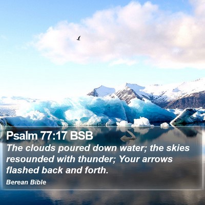 Psalm 77:17 BSB Bible Verse Image